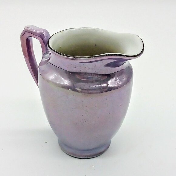 Vintage Gold Castle Chikusa Hand-Painted Lavender Lustreware Porcelain Creamer - Picture 2 of 6